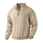 Kyle | Cable-Knit Quarter-Zip Sweater with Ribbed Cuffs