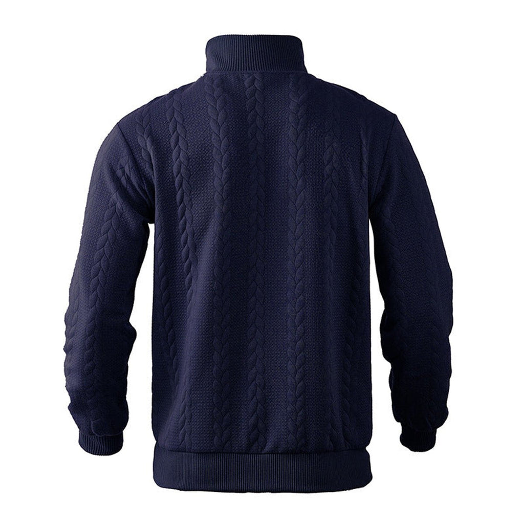Kyle | Cable-Knit Quarter-Zip Sweater with Ribbed Cuffs