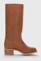 Maggie | Knee-High Leather Boots with Stacked Heel