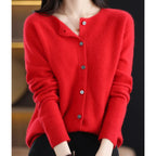 Alva | Merino Crewneck Button Cardigan