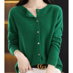 Alva | Merino Crewneck Button Cardigan