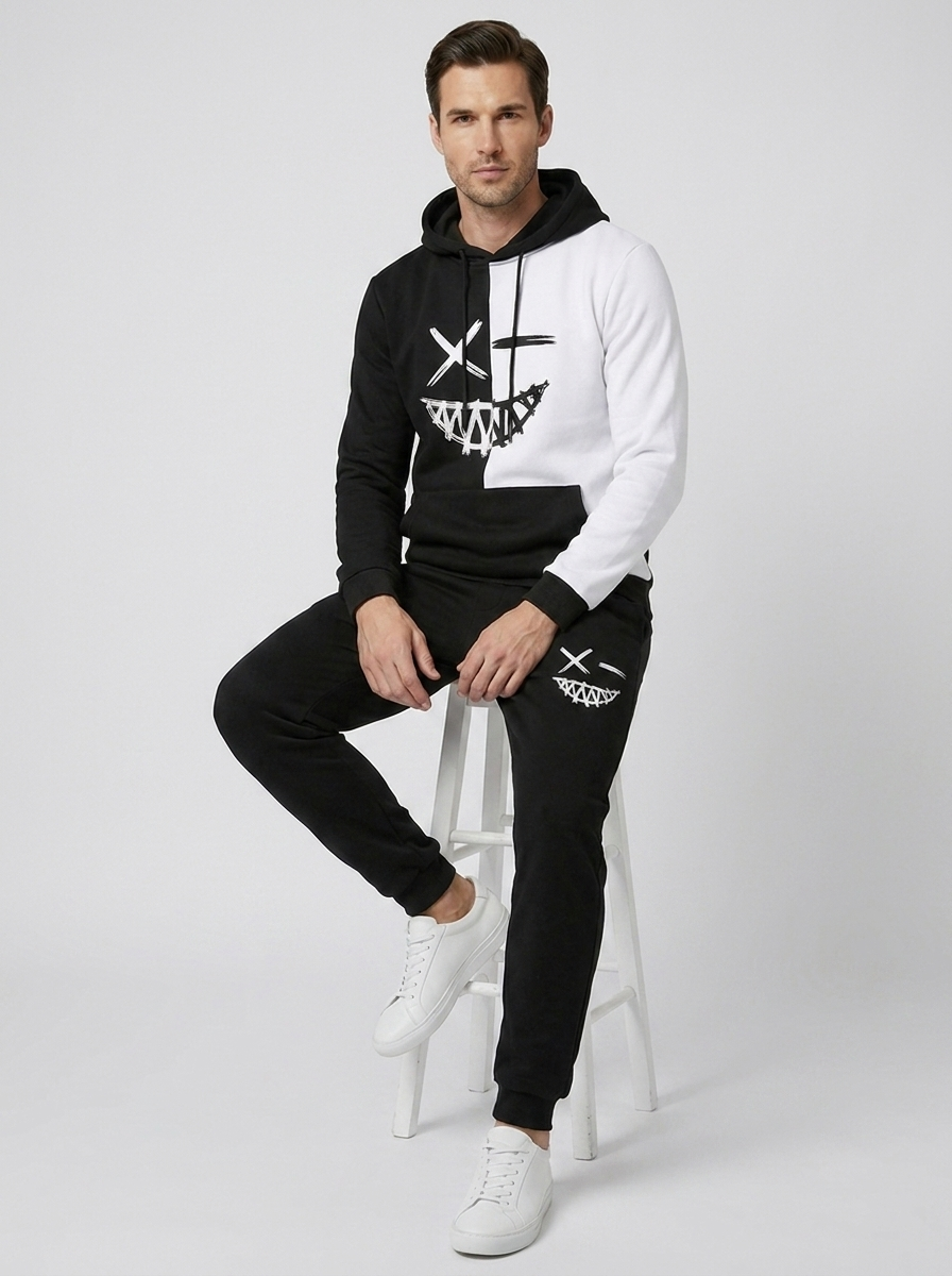 Graham | Hoodie and Joggers Set with Graphic Print