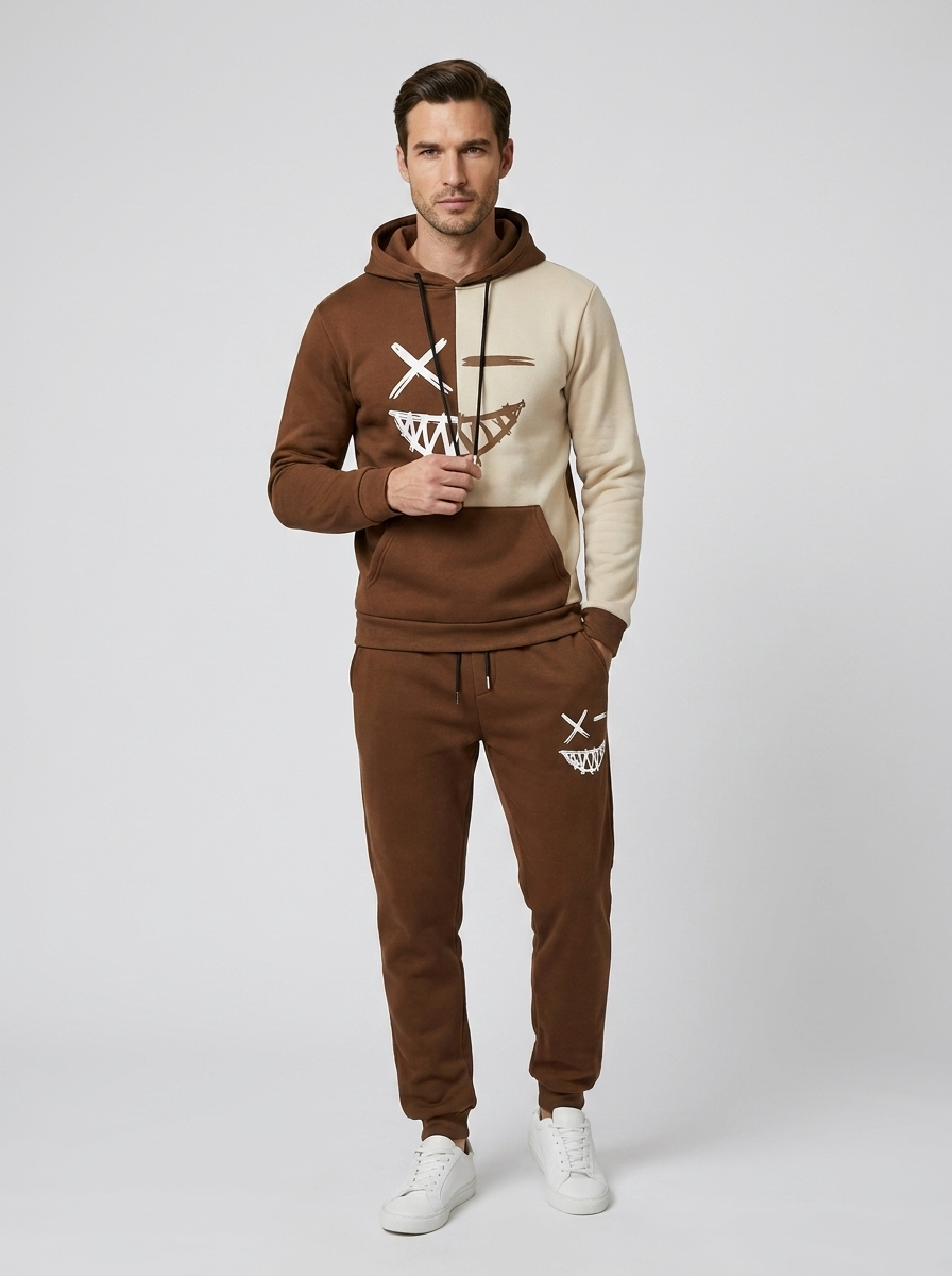 Graham | Hoodie and Joggers Set with Graphic Print