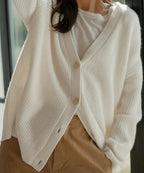 Zoey | Cashmere V-Neck Cardigan, Classic Fit