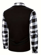 Archer | Half-Zip Polo Shirt with Plaid Sleeves