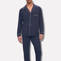 Jon | Pajama Set with Lapels and Contrast Trim