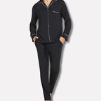 Jon | Pajama Set with Lapels and Contrast Trim