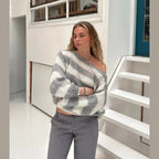 Dayna | Oversized Striped Chunky Knit Sweater