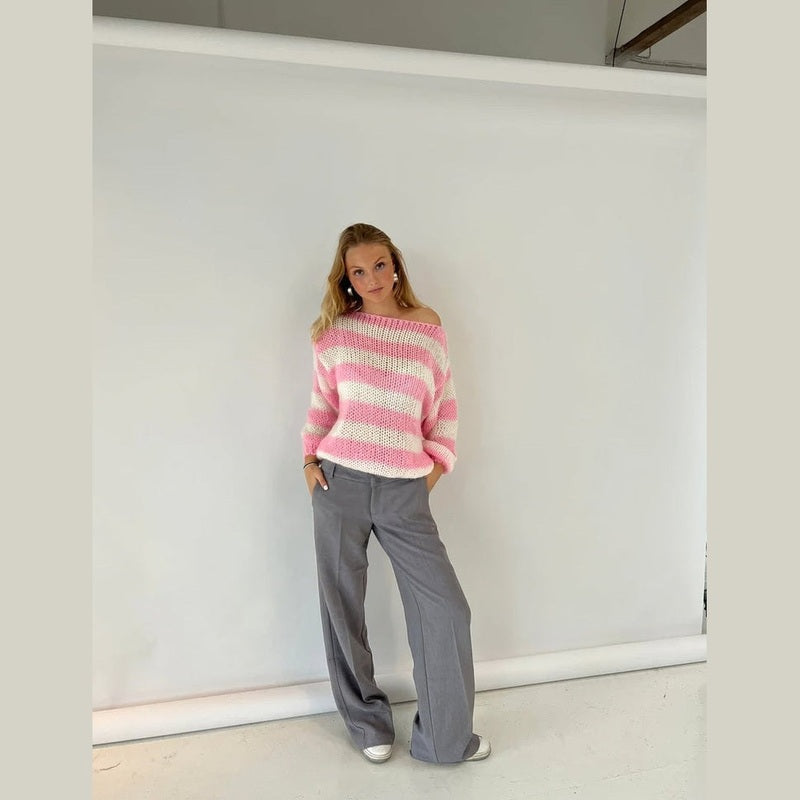 Dayna | Oversized Striped Chunky Knit Sweater