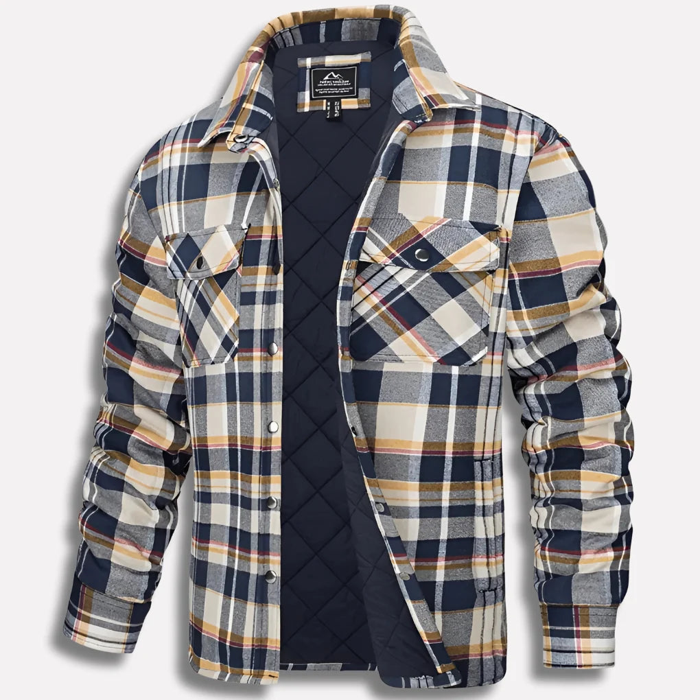 Spencer | Plaid Overshirt with Quilted Lining