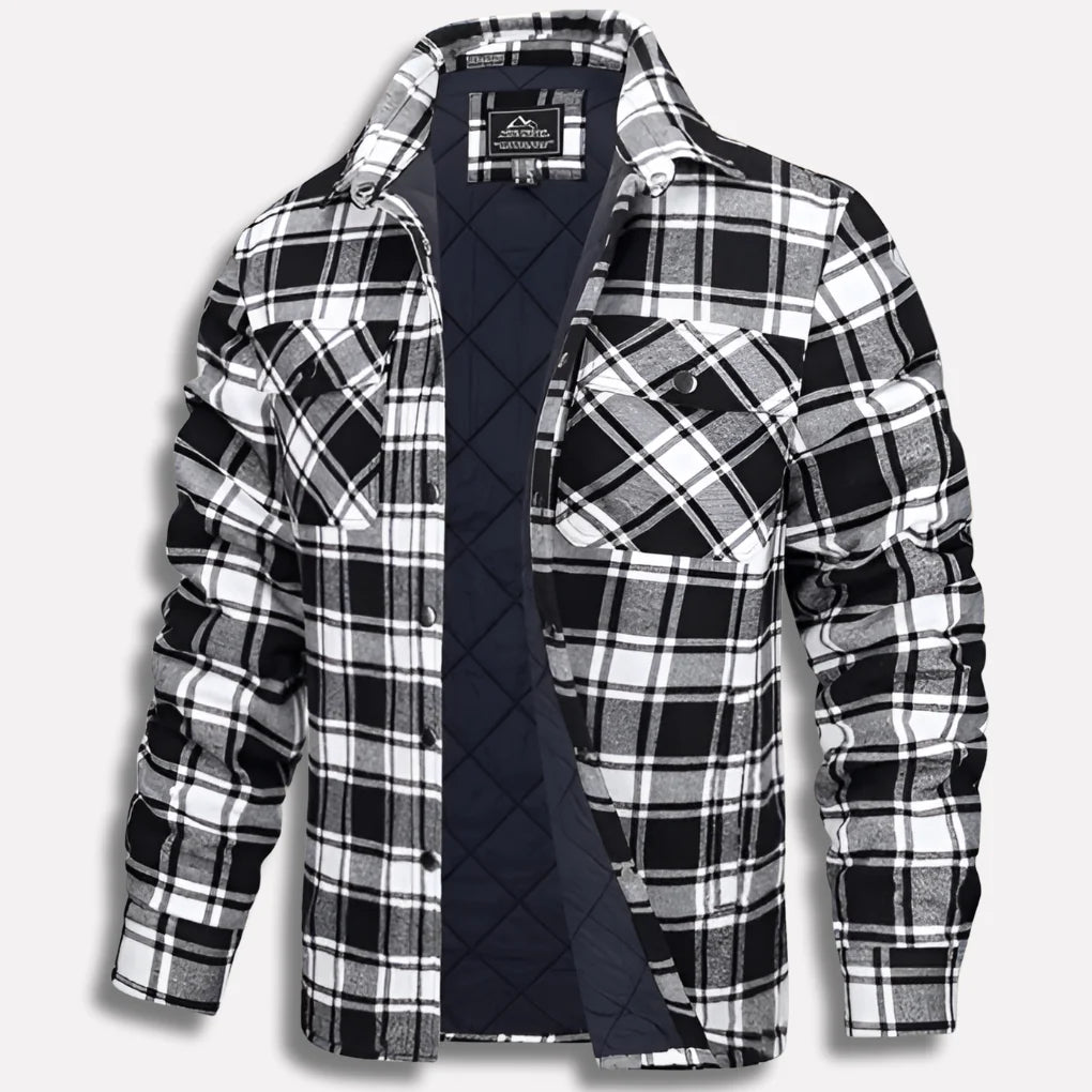 Spencer | Plaid Overshirt with Quilted Lining