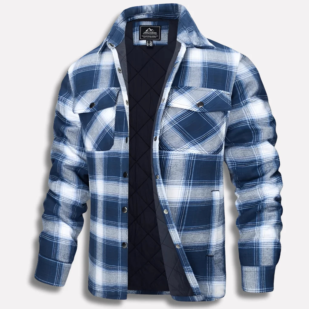Spencer | Plaid Overshirt with Quilted Lining