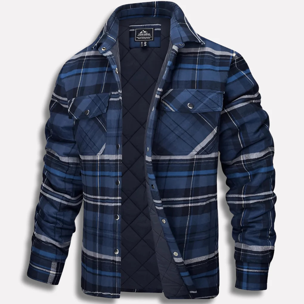 Spencer | Plaid Overshirt with Quilted Lining