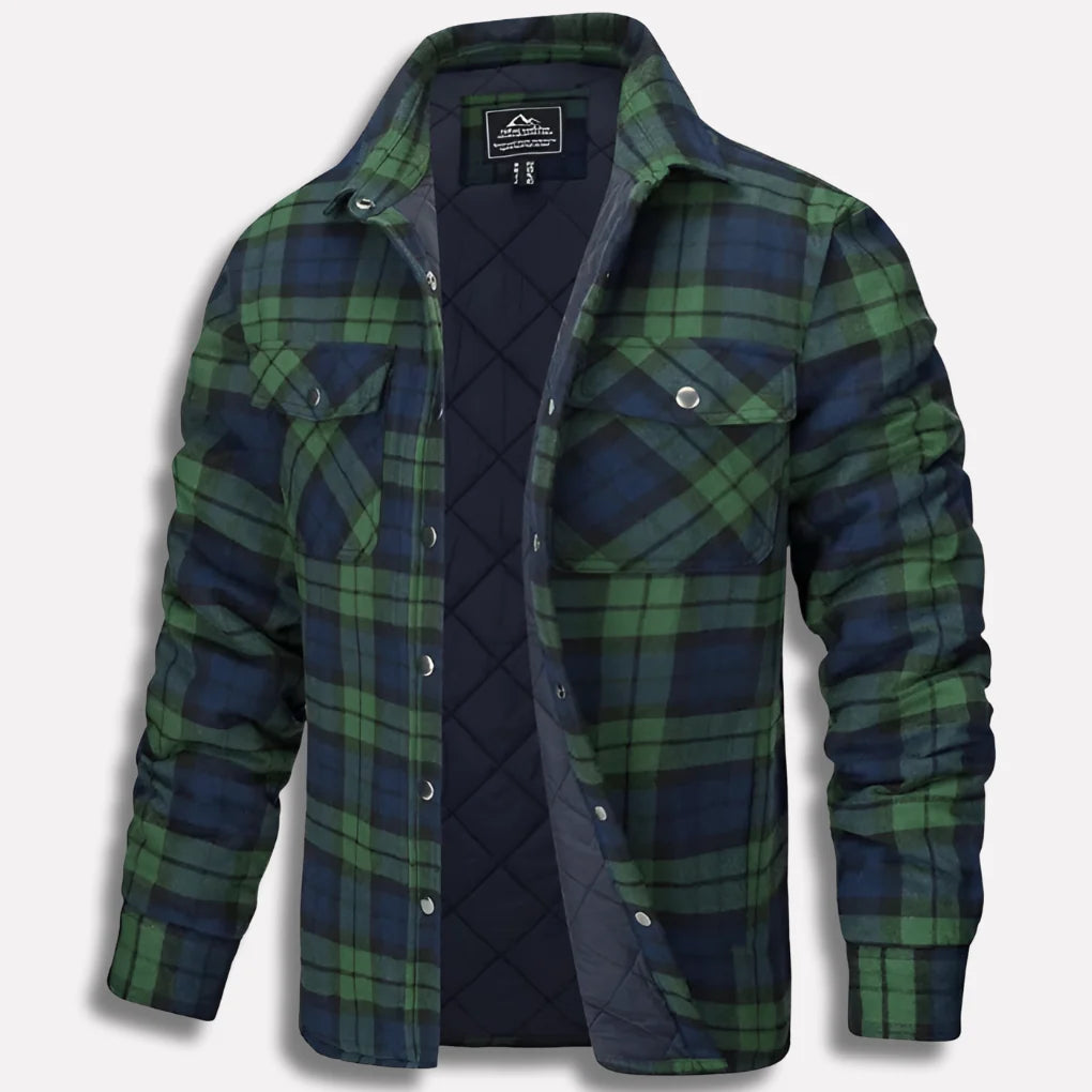 Spencer | Plaid Overshirt with Quilted Lining