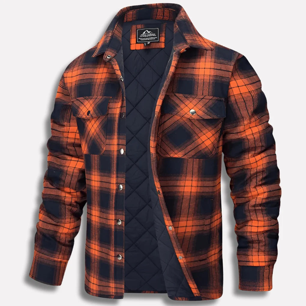 Spencer | Plaid Overshirt with Quilted Lining