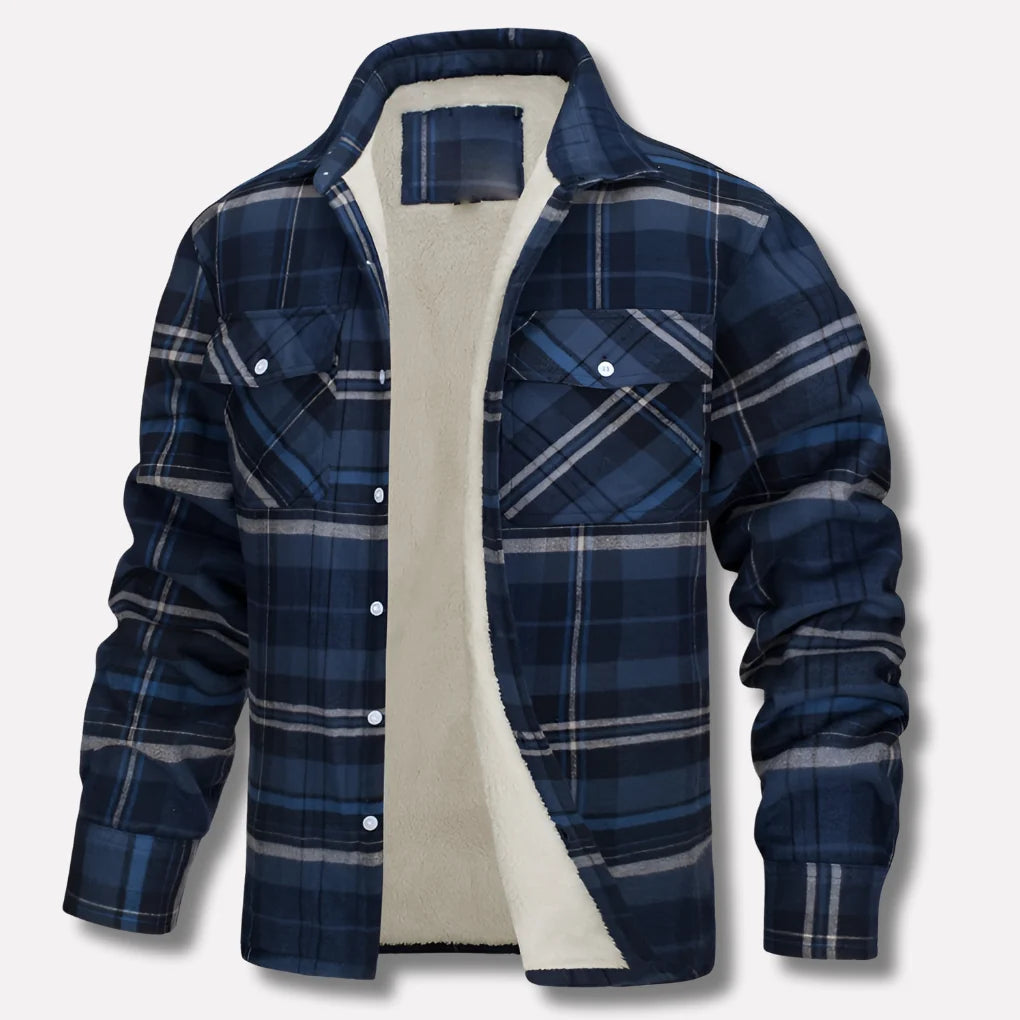 Spencer | Plaid Overshirt with Quilted Lining