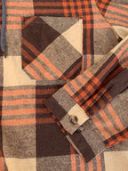 Elliot | Plaid Hoodie with Buttons and Contrast Hood