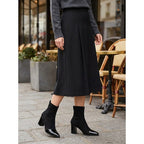 Lia | Ankle Boots with Pointed Toe Cap and Block Heel