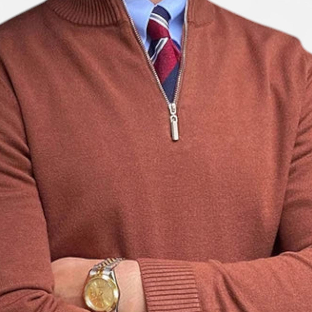 Bristol Herresweater | Halv Lynlås, Stand-Up Krave 3
