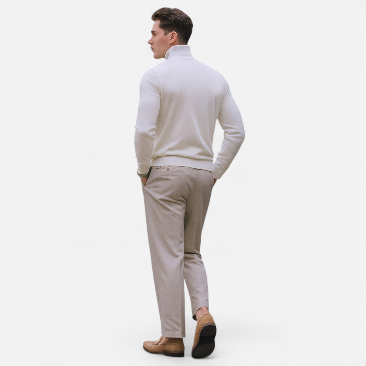Bristol Herresweater | Halv Lynlås, Stand-Up Krave 4