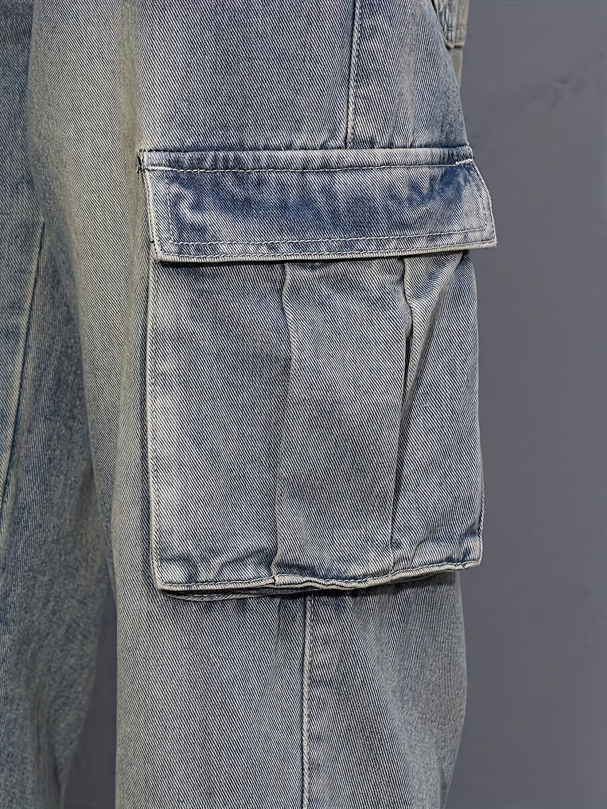 Shane | Relaxed Denim Cargo Pants with Flap Pockets