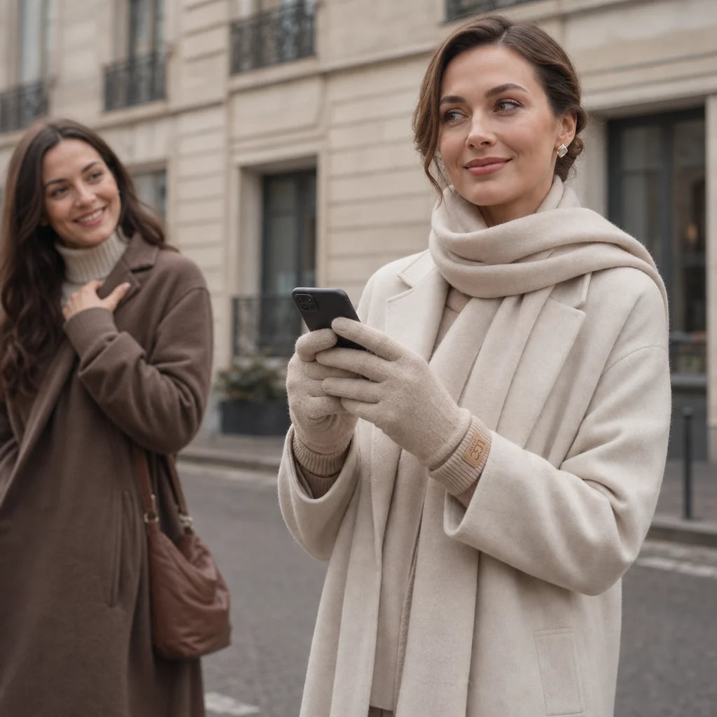 Caden Touchscreen Gloves | Faux Cashmere, Slim Knit Winter Gloves with Touch Screen Compatibility 4