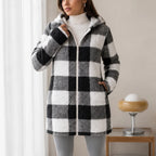 Aria | Buffalo Check Hooded Jacket with Full Zip
