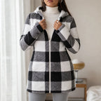 Aria | Buffalo Check Hooded Jacket with Full Zip