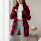 Aria | Buffalo Check Hooded Jacket with Full Zip