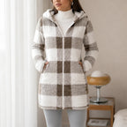 Aria | Buffalo Check Hooded Jacket with Full Zip