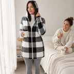 Aria | Buffalo Check Hooded Jacket with Full Zip