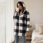 Aria | Buffalo Check Hooded Jacket with Full Zip