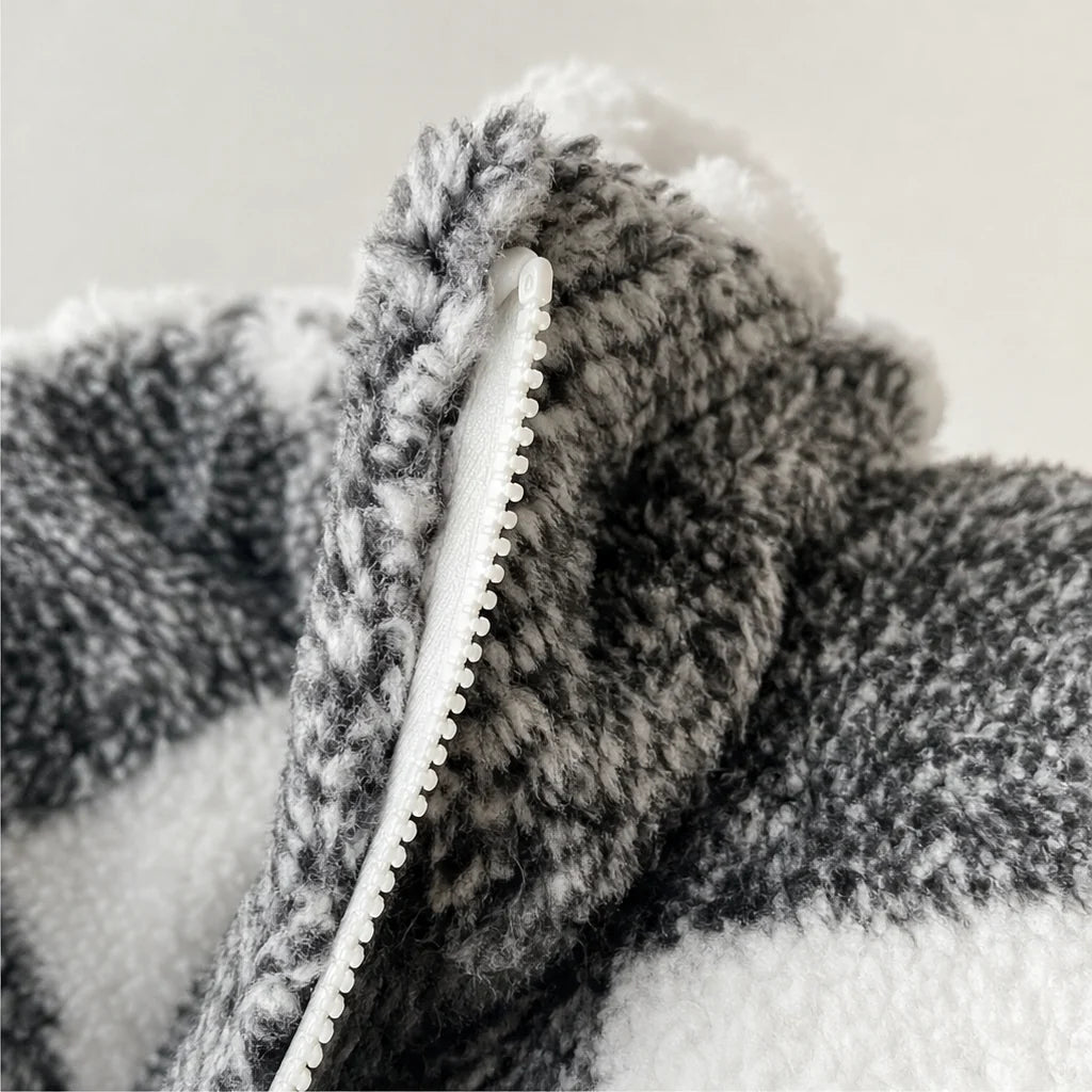 Aria | Buffalo Check Hooded Jacket with Full Zip