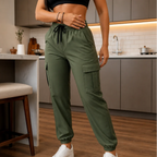 CargoEase Joggers | High-Waisted, Wide-Leg, Polyester 10