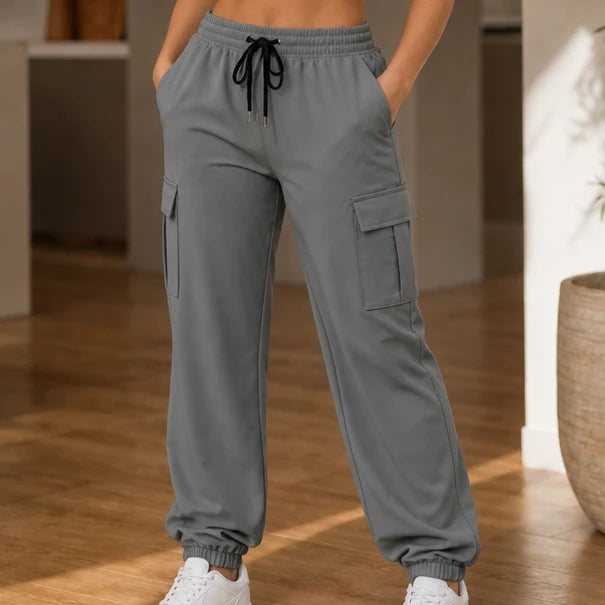 CargoEase Joggers | High-Waisted, Wide-Leg, Polyester 11