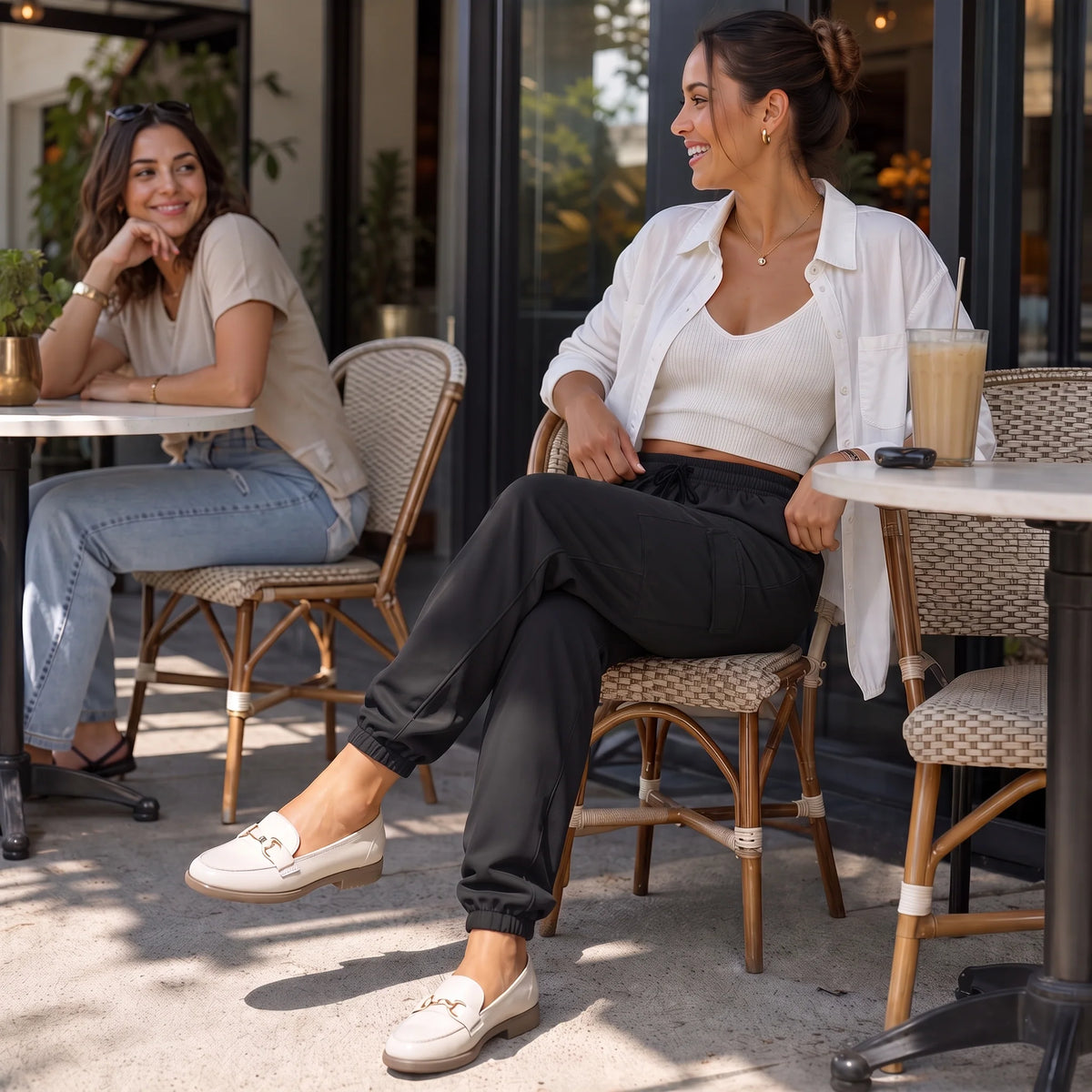 CargoEase Joggers | High-Waisted, Wide-Leg, Polyester 4