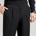 Gavin | Pleated Ankle-Length Pants with Cuffs