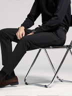 Gavin | Pleated Ankle-Length Pants with Cuffs