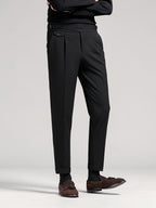 Gavin | Pleated Ankle-Length Pants with Cuffs