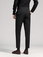 Gavin | Pleated Ankle-Length Pants with Cuffs