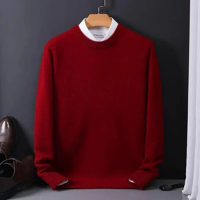 Jaxon | Crewneck Knit Sweater with Ribbed Edges