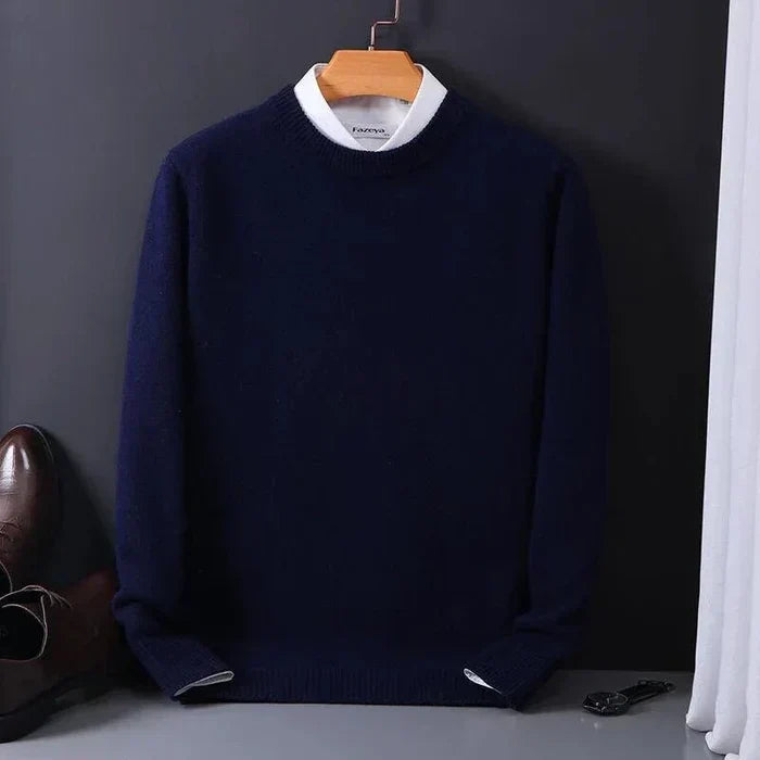 Jaxon | Crewneck Knit Sweater with Ribbed Edges