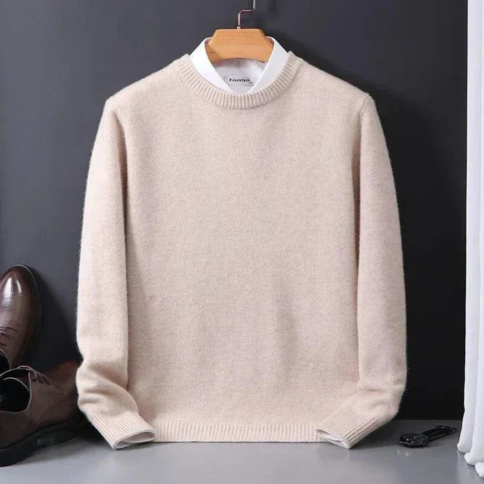 Jaxon | Crewneck Knit Sweater with Ribbed Edges