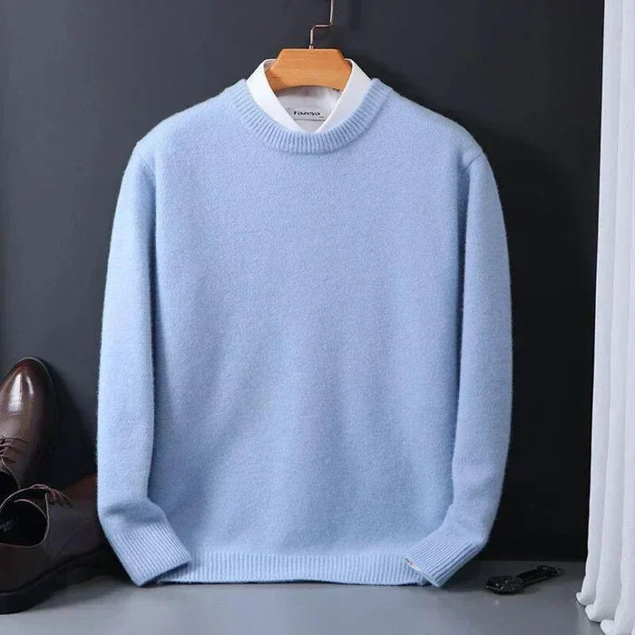 Jaxon | Crewneck Knit Sweater with Ribbed Edges