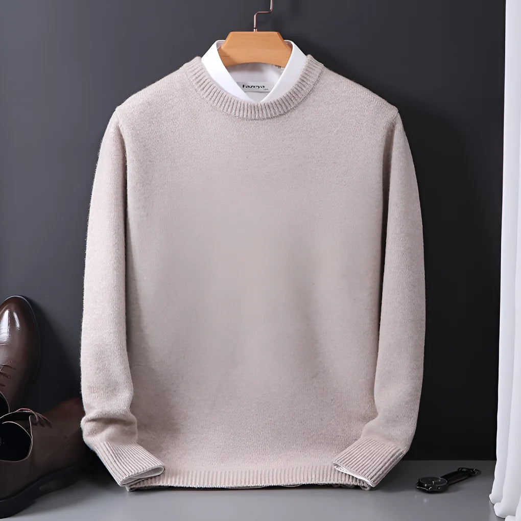 Jaxon | Crewneck Knit Sweater with Ribbed Edges