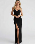 Celeste | V-Neck Maxi Dress with High Slit