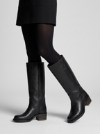 Yrsa | Knee-High Riding Boots with Block Heel