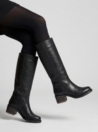 Yrsa | Knee-High Riding Boots with Block Heel