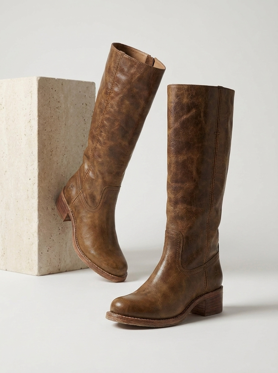 Yrsa | Knee-High Riding Boots with Block Heel