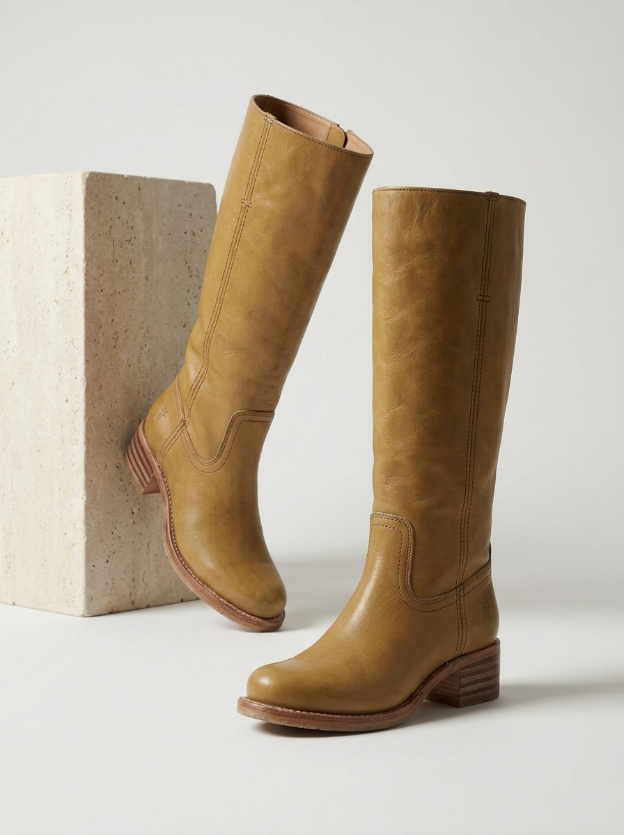 Yrsa | Knee-High Riding Boots with Block Heel
